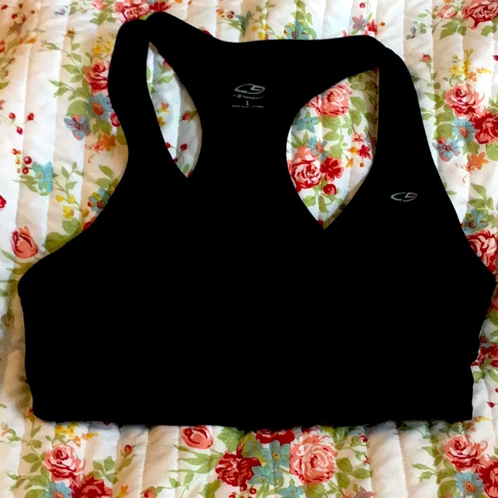 Champion Black Sports Bra L